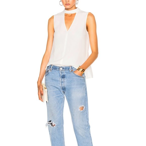 10 Crosby Derek Lam Light Blush Pink Voile Sleeveless Blouse Shell Top size 6 - Picture 12 of 15